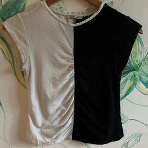 Paloma Wool Black and White Short Sleeve Top